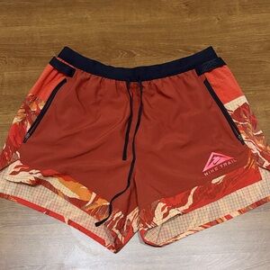 Nike Trail flex stride Red and Orange running  Shorts